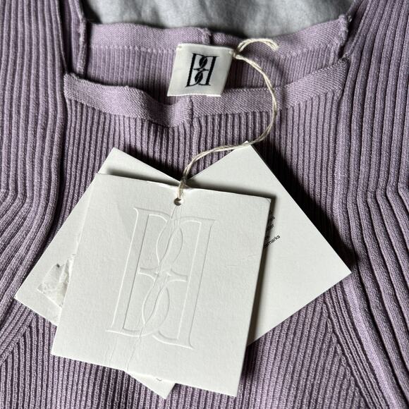 By Malene Birger Lilo Ribbed Knit Maxi Dress Lilac Size 6 Stretch Luxury - Picture 10 of 11